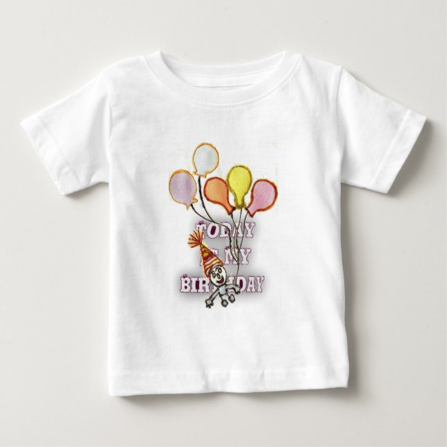 Camiseta Para Bebê Feliz Aniversário, Irmão. (Frente)