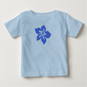 Camiseta Para Bebê Feliz Hibiscus Tropical Floral