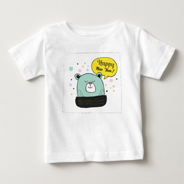 Camiseta Para Bebê Feliz Natal (Frente)
