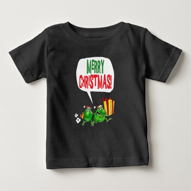 Camiseta Para Bebê Feliz Natal (Bebê) (Frente)