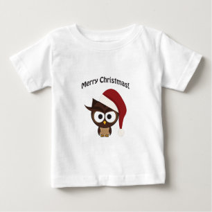Camiseta Para Bebê Feliz Natal Coruja Irritada