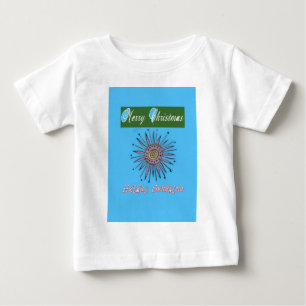 Camiseta Para Bebê Feliz Natal Sunshine Holiday