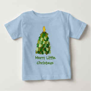 Camiseta Para Bebê Feliz Pequena Criança de Natal