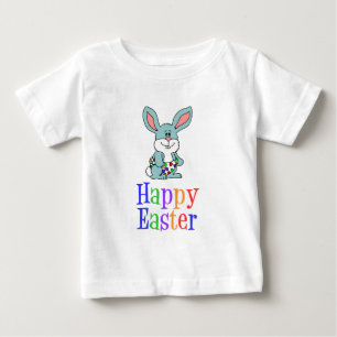 Camiseta Para Bebê Felz pascoa Cartoon Bunny