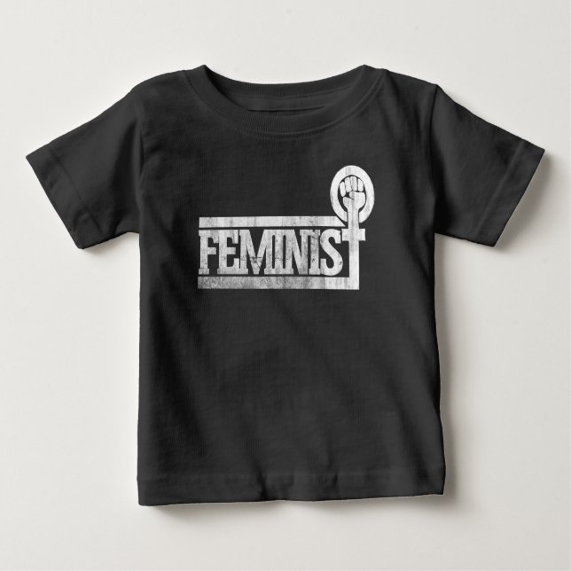 Camiseta Para Bebê Feminista (Frente)
