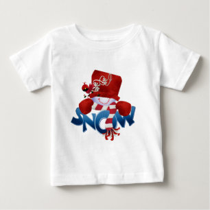 Camiseta Para Bebê Feriados de inverno Snowman