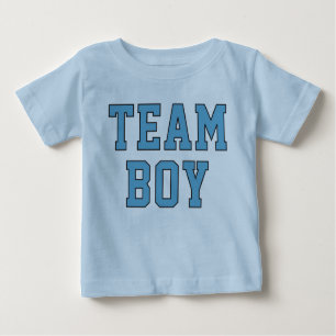 Camiseta Para Bebê Festa de Revolução do Gênero Bebê Azul do Team Boy