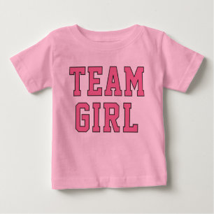 Camiseta Para Bebê Festa de Revolução do Gênero Bebê Rosa da Equipe