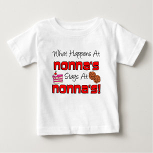 Camiseta Para Bebê Fica em Nonna's