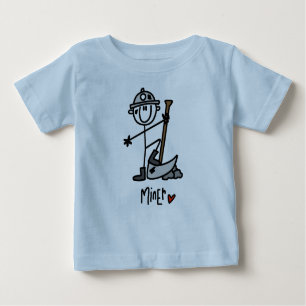 Camiseta Para Bebê Figura da vara do mineiro