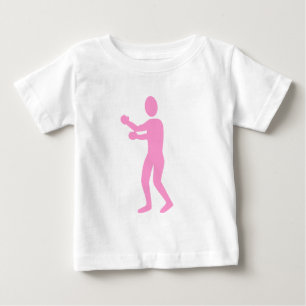Camiseta Para Bebê Figura in a box - Rosa
