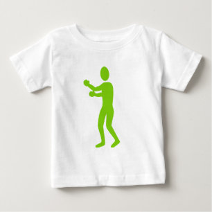 Camiseta Para Bebê Figura in a box - Verde marciano