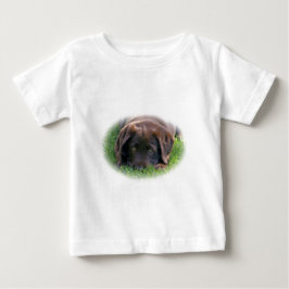 Camiseta Para Bebê Filhote de cachorro do laboratório do chocolate