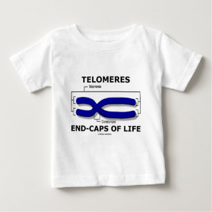Camiseta Para Bebê Fim-Bonés de Telomeres da vida (humor da biologia)