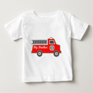 Camiseta Para Bebê Fire Truck Big Brother