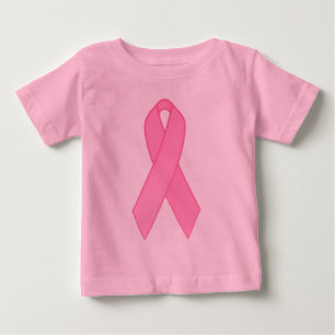 Camiseta Para Bebê Fita cor-de-rosa