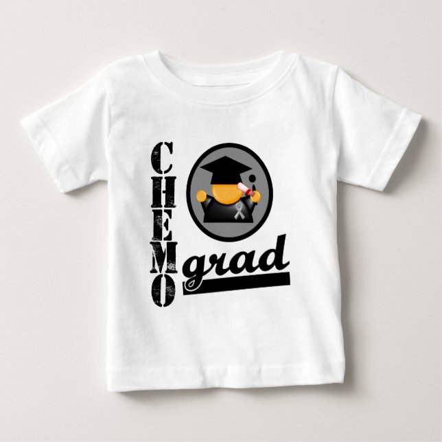 Camiseta Para Bebê Fita de Cancer do Cérebro de Quimio Formando (Frente)