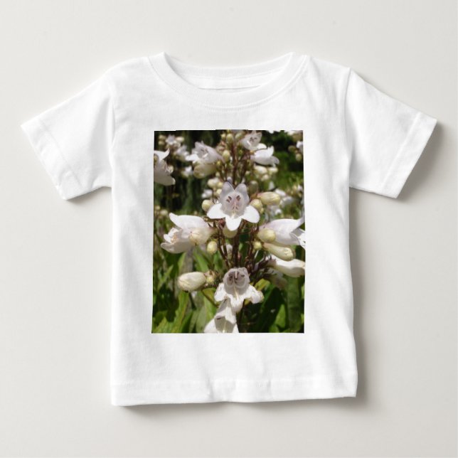 Camiseta Para Bebê Flor Branca (Frente)