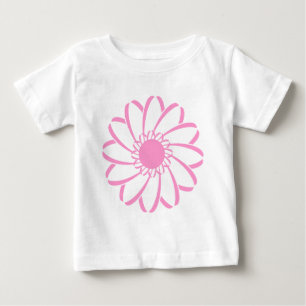 Camiseta Para Bebê Flor geométrica
