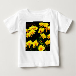 Camiseta Para Bebê Flores Amarelas