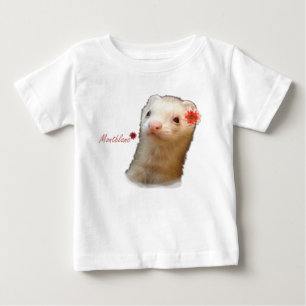 Camiseta Para Bebê Flower ferret
