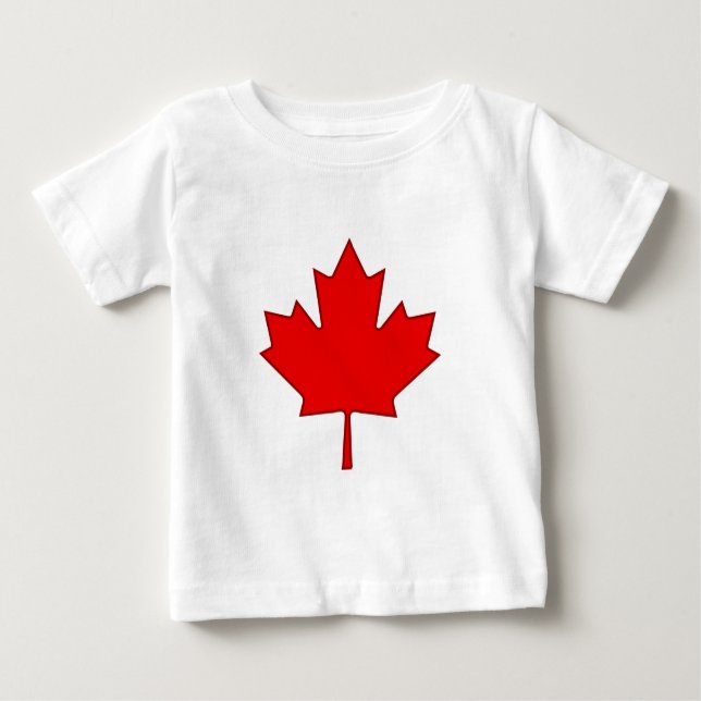 Camiseta Para Bebê Folha de Mapeamento do Canadá para Bebê (Frente)