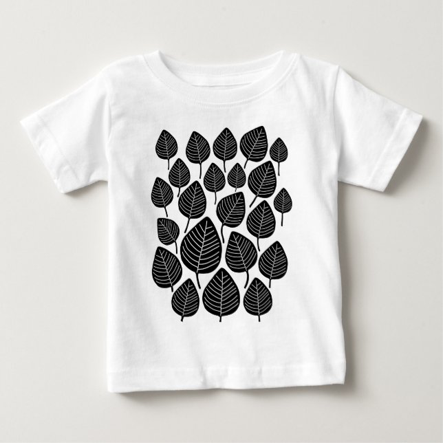Camiseta Para Bebê Folhas (Frente)