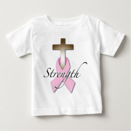 Camiseta Para Bebê força de consciência do Cancer