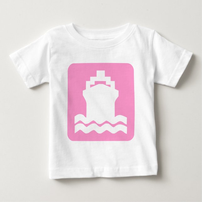 Camiseta Para Bebê Forma de Entrega - Rosa (Frente)