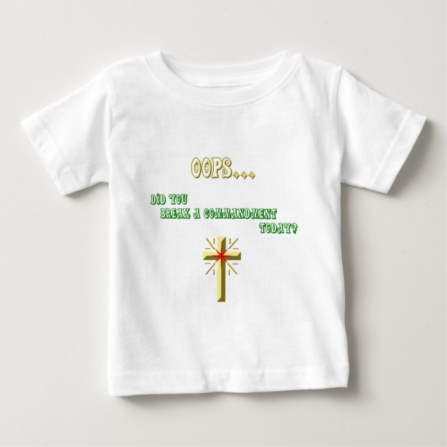 Camiseta Para Bebê Fragmento de Mandato Cristão (Frente)