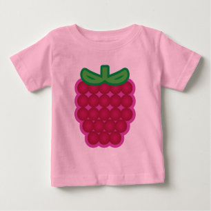 Camiseta Para Bebê Framboesa