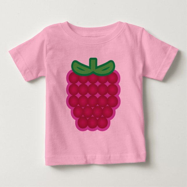 Camiseta Para Bebê Framboesa (Frente)