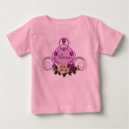 Camiseta Para Bebê Frame de Fada Rosa Rosa Bebê Tutu Roupa