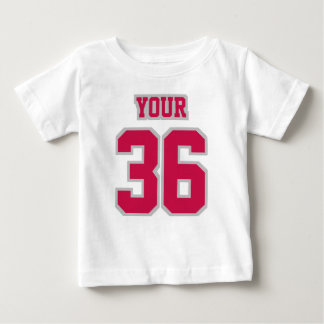 Camiseta Para Bebê Front WHITE CRIMSON SILVER Shirt Jersey
