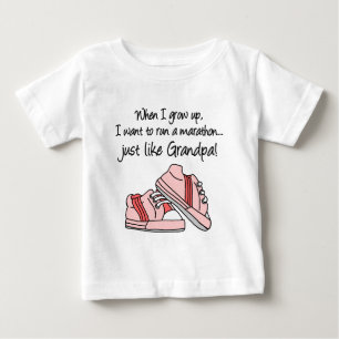Camiseta Para Bebê Funcione a maratona apenas como meu vovô