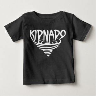 Camiseta Para Bebê Funil do branco do T da Longo-Capa da criança de