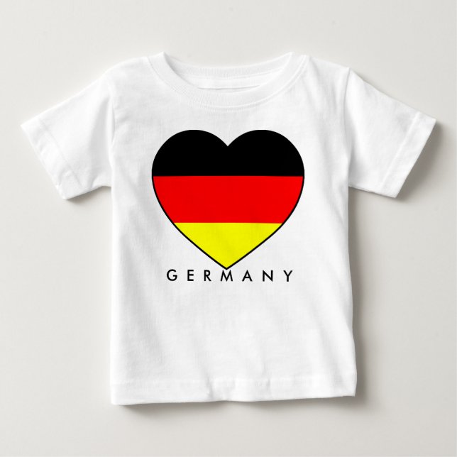 Camiseta Para Bebê Futebol Alemanha “Germany” coração MUNDIAL 2010 (Frente)