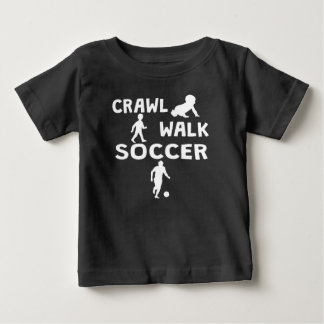 Camiseta Para Bebê Futebol da caminhada do rastejamento