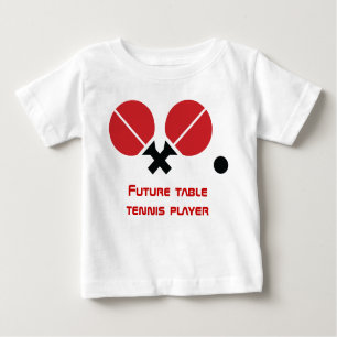 Camiseta Para Bebê Futuras raquetes de jogadores de pingue-pongue de 
