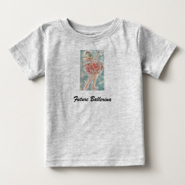 Camiseta Para Bebê Future Ballerina (Frente)