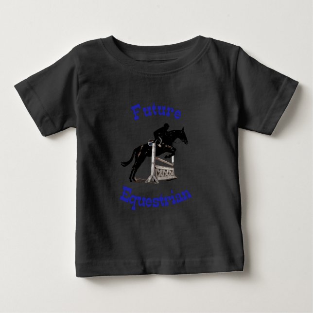 Camiseta Para Bebê Futuro Criança Equestre (Frente)