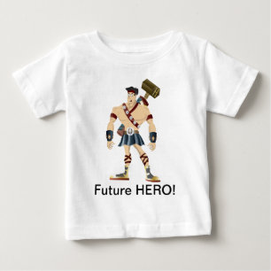 Camiseta Para Bebê Futuro Herói!