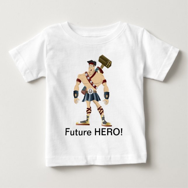 Camiseta Para Bebê Futuro Herói! (Frente)