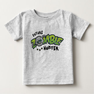 Camiseta Para Bebê Futuro Zombie Hunter Criança Orgânica