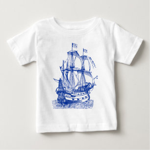 Camiseta Para Bebê Galhão - Marinho