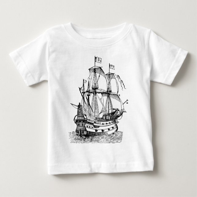 Camiseta Para Bebê Galhão - Preto (Frente)