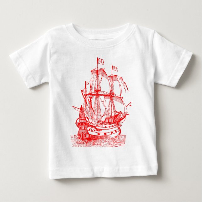 Camiseta Para Bebê Gallion - Vermelho (Frente)