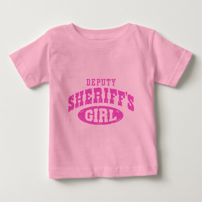 Camiseta Para Bebê Garota do xerife adjunto (Frente)
