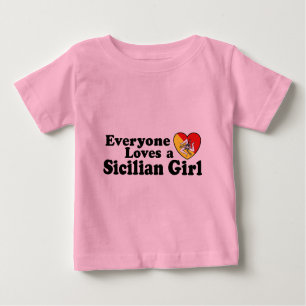 Camiseta Para Bebê Garota Siciliana