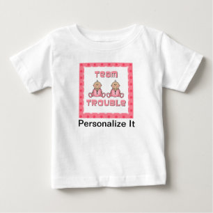 Camiseta Para Bebê Garotas gêmeas